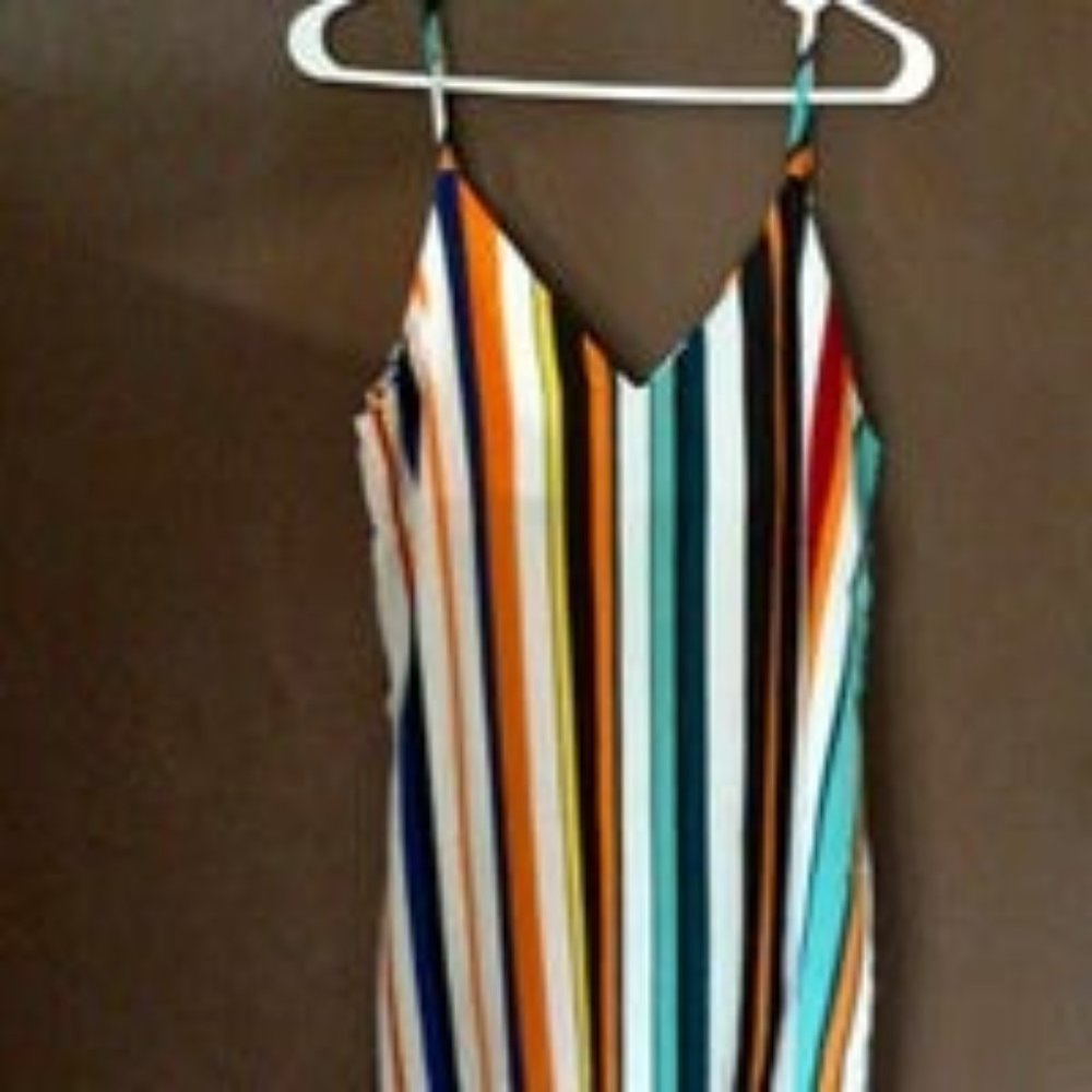 Colorful stripe dress size small